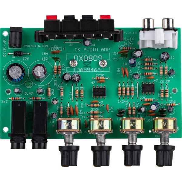 TDA8946 Hi-Fi Stereo 12-15 VDC 60W Max Amp Board with Microphone and ...